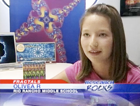 One of the Fractal Challenge winners, on TV.