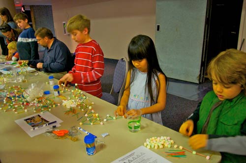 Children assembled fractal tetrahedrons, taking the project to the next dimension