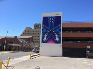 Final photo of the amazing fractal on the parking structure in downtown Albuquerque