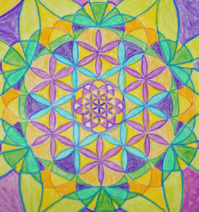 fractal flower of life colored pencil crop