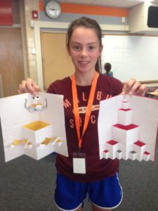 Lindsay, our TA, made some awesome cutout cards!